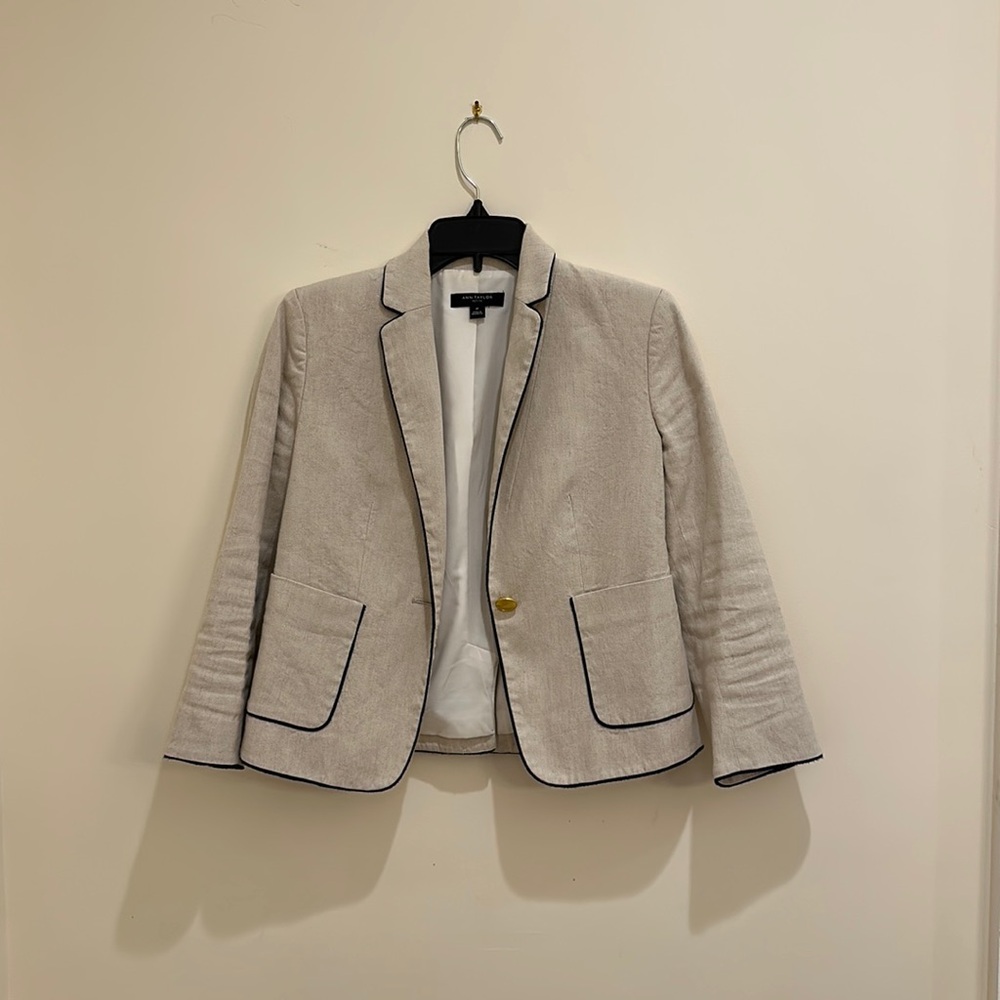 Ann Taylor 2P Linen Blazer